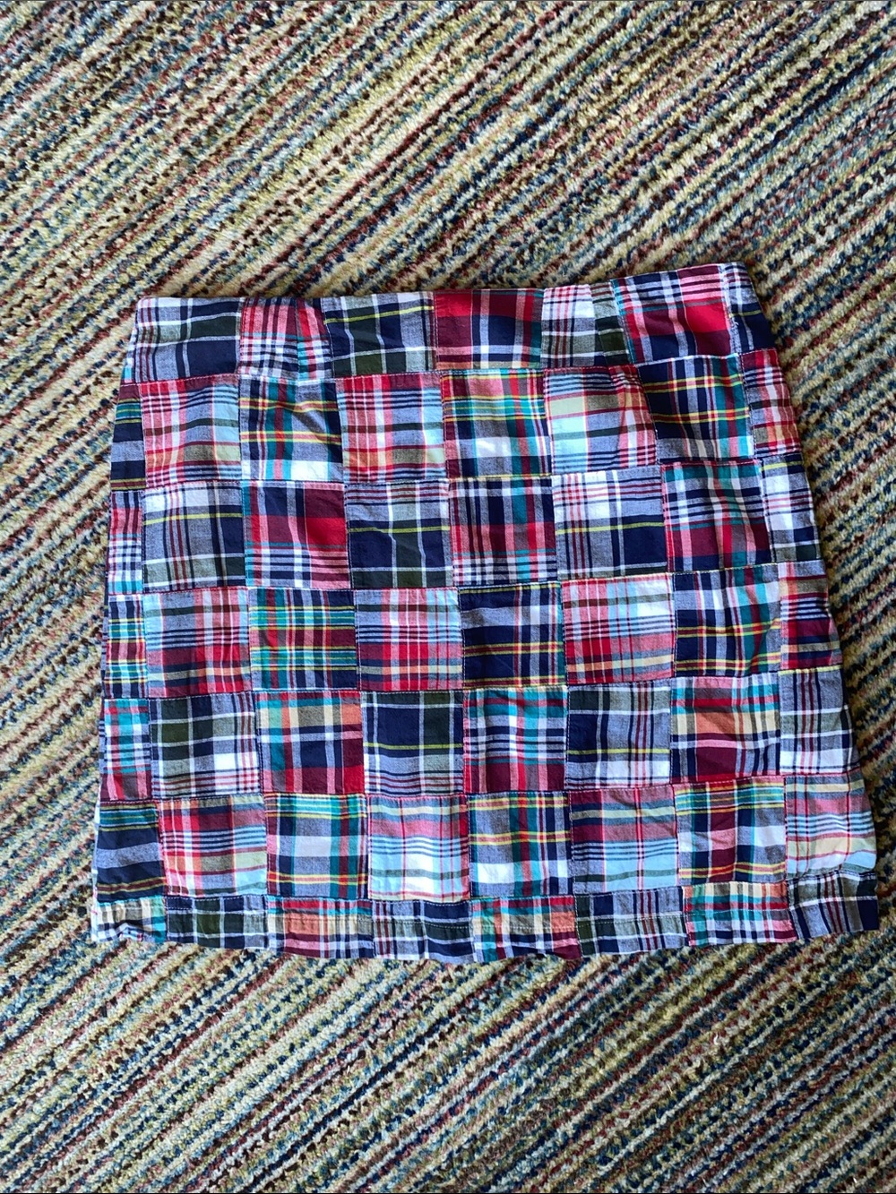 Vtg Y2K Castaway Plaid Patchwork Skirt size 10
